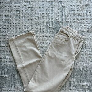 Zara Beige Straight-Leg Pants